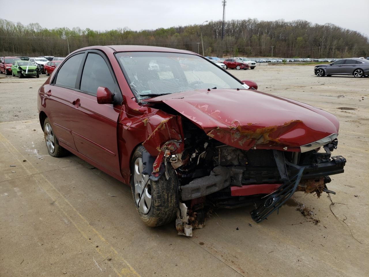 KIA SPECTRA EX 2008 with VIN KNAFE121785510767 - Photo from auction