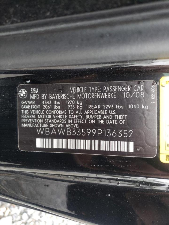 Photo 10 from auction – 2009 BMW 328 I with VIN WBAWB33599P136352