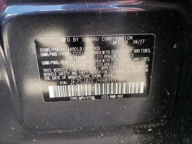 Photo 10 from auction – 2017 SUBARU FORESTER 2 with VIN JF2SJAGC2HH810790