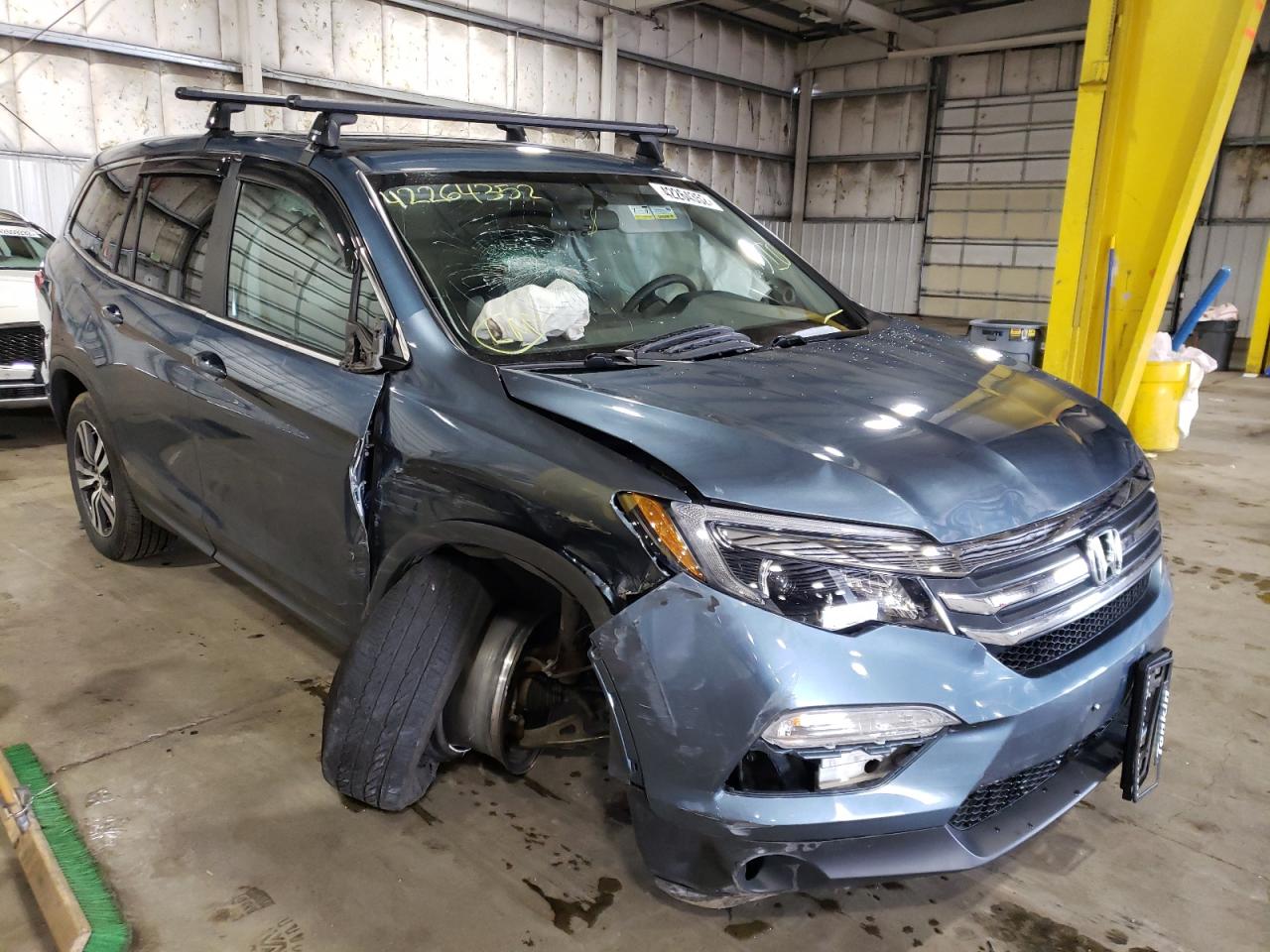 HONDA PILOT EX 2018 with VIN 5FNYF6H35JB030312 - Photo from auction
