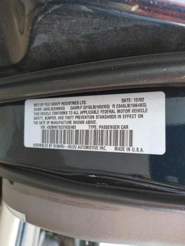 Photo 10 from auction – 2003 SUBARU LEGACY OUT with VIN 4S3BH675237632483