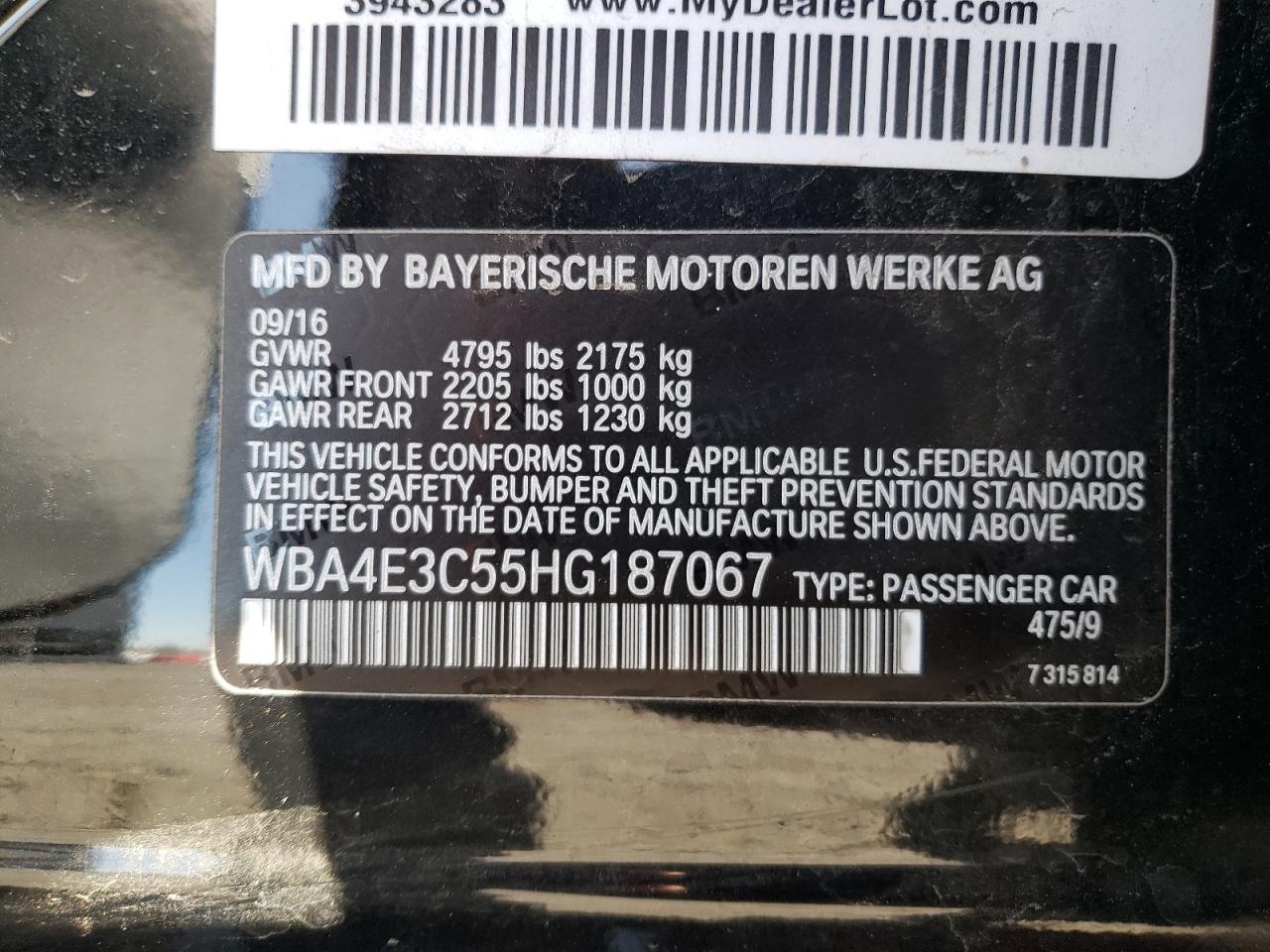 Photo 11 from auction – 2017 BMW 440I GRAN with VIN WBA4E3C55HG187067