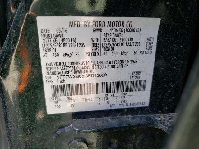 Photo 10 from auction – 2016 FORD F250 SUPER with VIN 1FT7W2B68GED12820