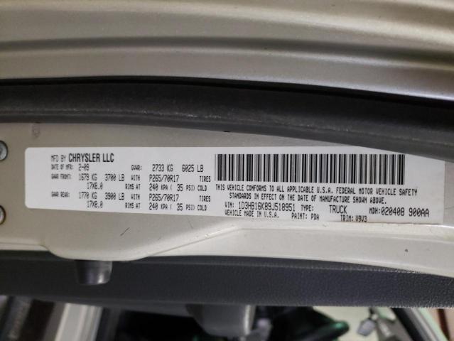 Photo 10 from auction – 2009 DODGE RAM 1500 with VIN 1D3HB16K89J518951
