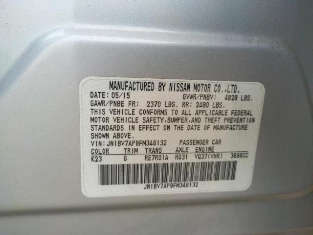 Photo 10 from auction – 2015 INFINITI Q50 BASE with VIN JN1BV7AP9FM346132