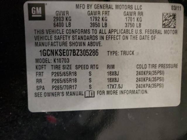 Photo 10 from auction – 2011 CHEVROLET SILVERADO with VIN 1GCNKSE07BZ305286