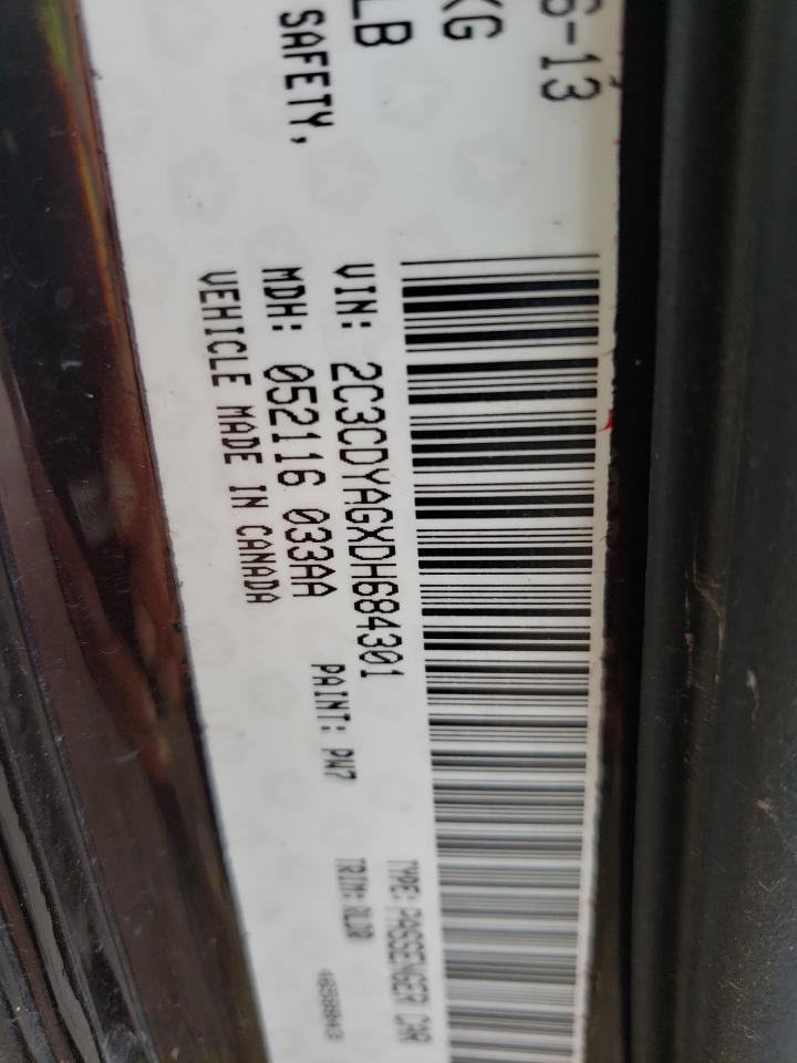 Photo 10 from auction – 2013 DODGE CHALLENGER with VIN 2C3CDYAGXDH684301