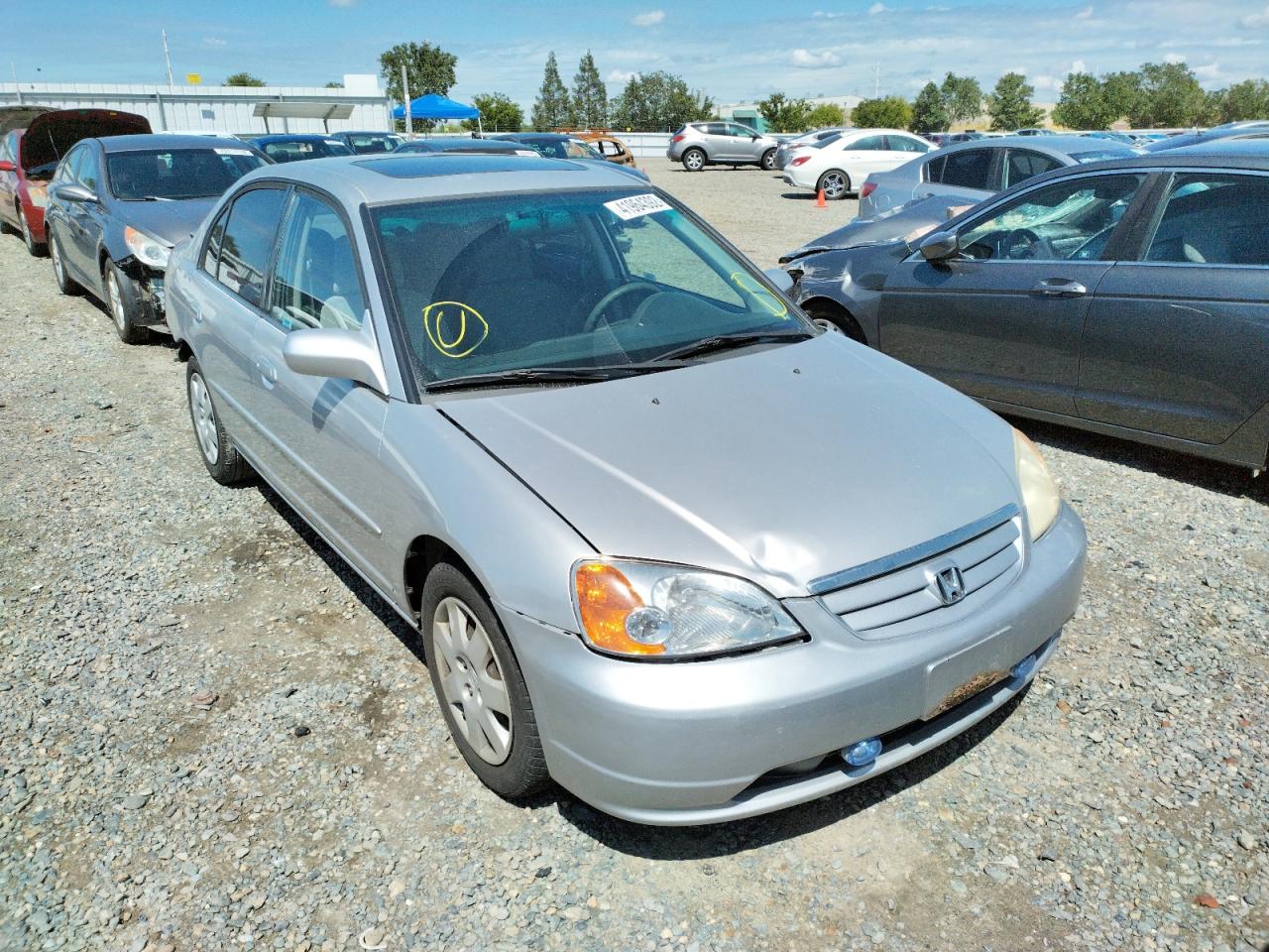 HONDA CIVIC EX 2002 with VIN JHMES267X2S001162 - Photo from auction