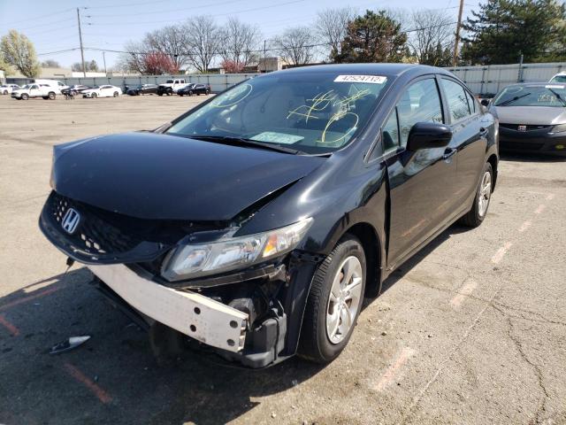 Photo 2 from auction – 2014 HONDA CIVIC LX with VIN 2HGFB2F50EH551553