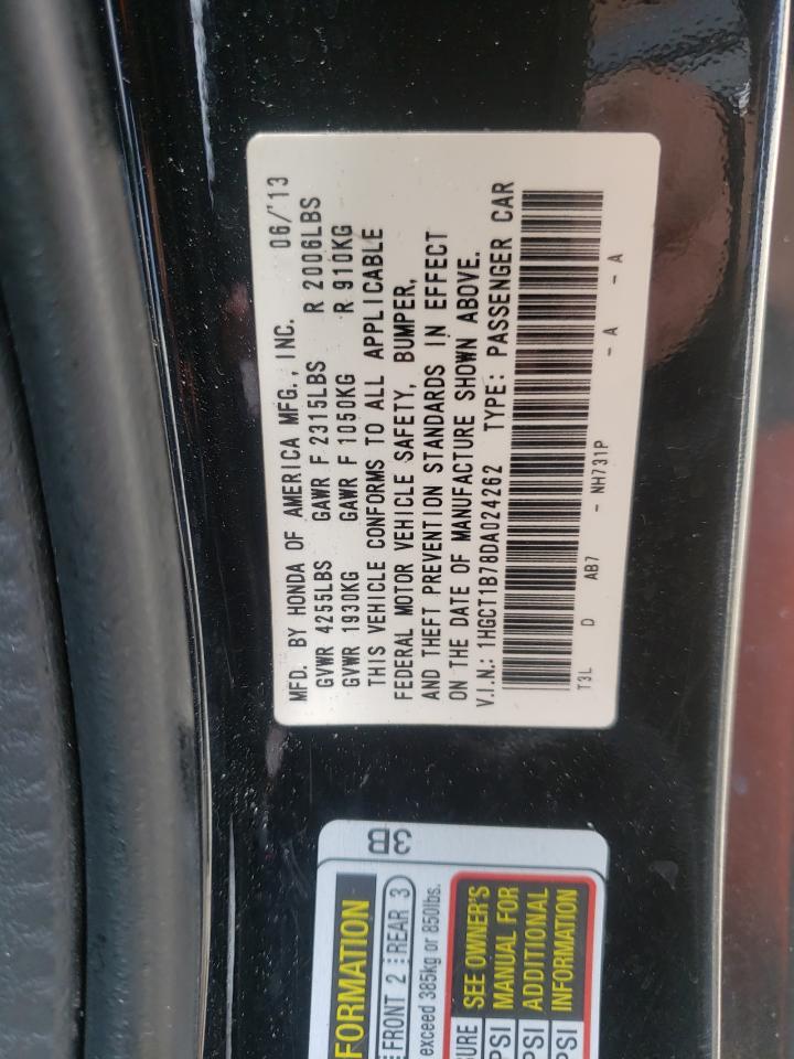 Photo 10 from auction – 2013 HONDA ACCORD EX with VIN 1HGCT1B78DA024262