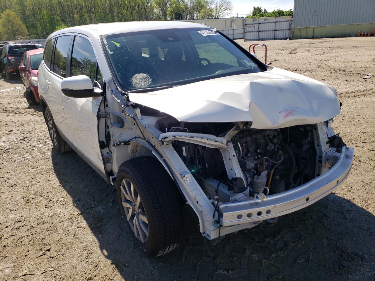 HONDA PILOT EX 2019 with VIN 5FNYF5H38KB031336 - Photo from auction