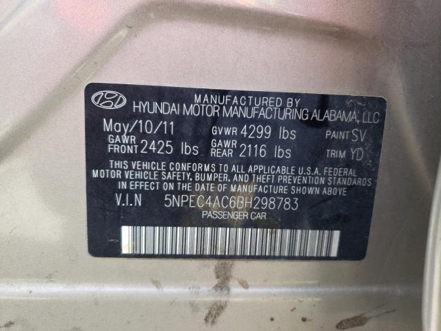 Photo 10 from auction – 2011 HYUNDAI SONATA SE with VIN 5NPEC4AC6BH298783