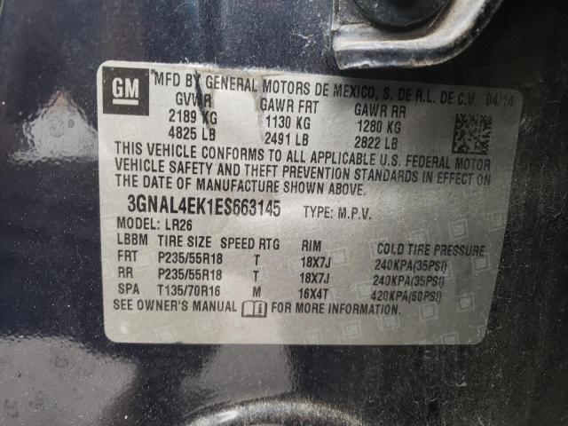 Photo 10 from auction – 2014 CHEVROLET CAPTIVA LT with VIN 3GNAL4EK1ES663145