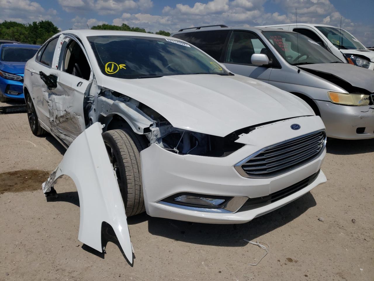 FORD FUSION SE 2018 with VIN 3FA6P0HD6JR216763 - Photo from auction