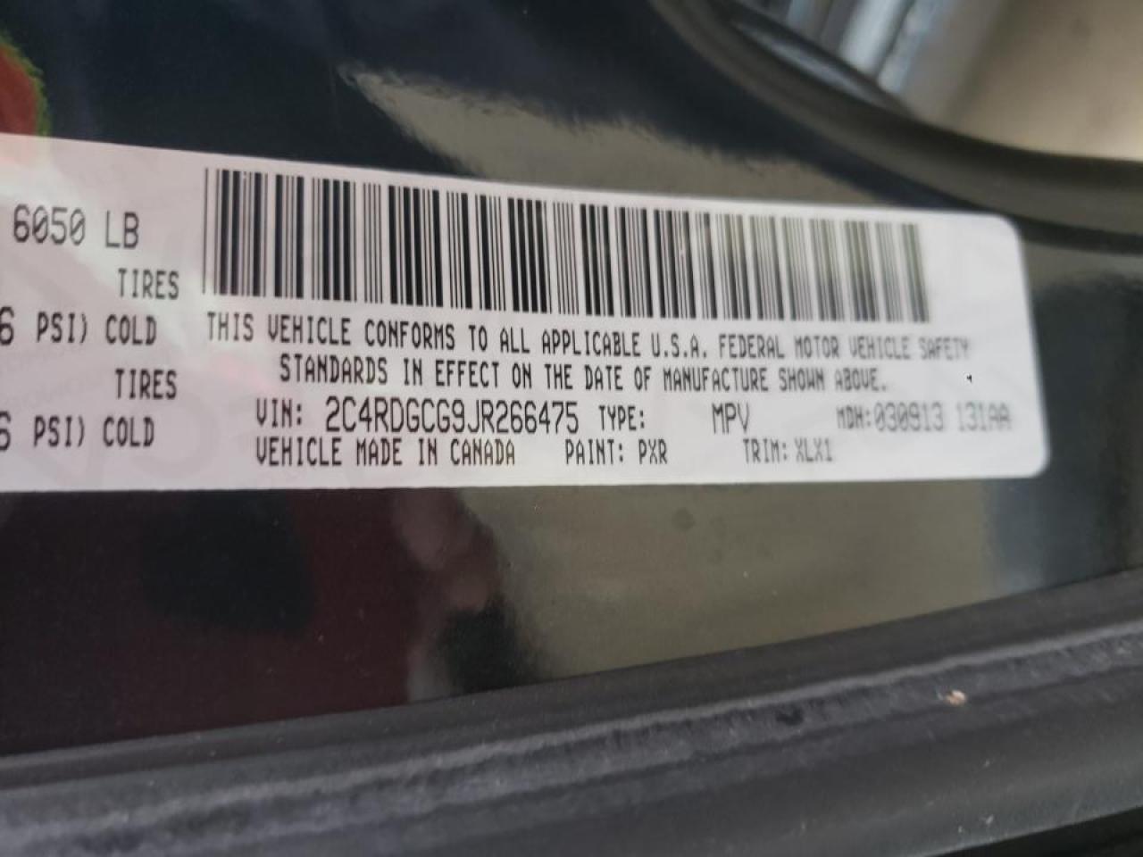 Photo 10 from auction – 2018 DODGE GRAND CARA with VIN 2C4RDGCG9JR266475