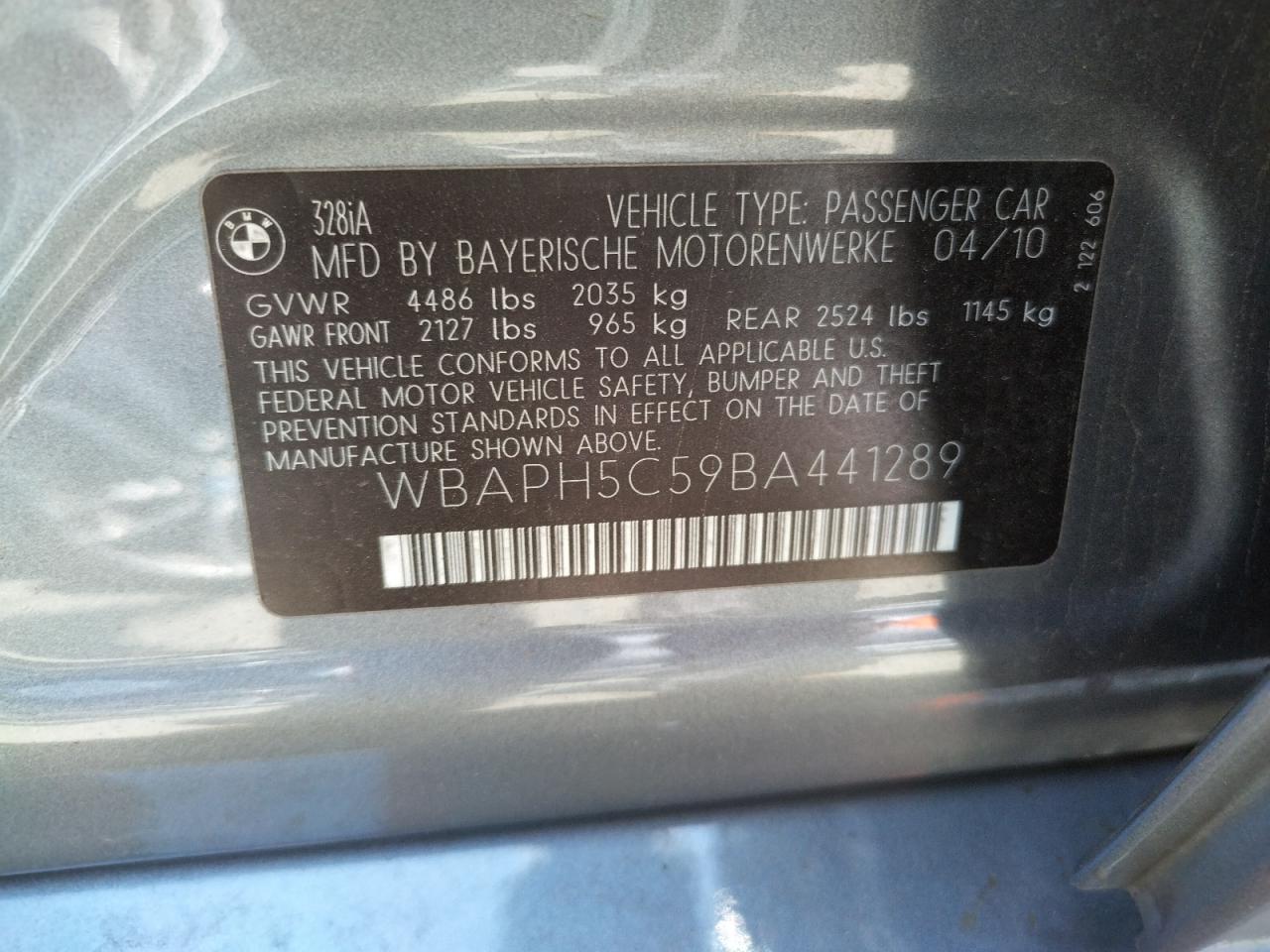 صورة رقم 10 من المزاد - 2011 BMW 328 I SULE مع VIN WBAPH5C59BA441289