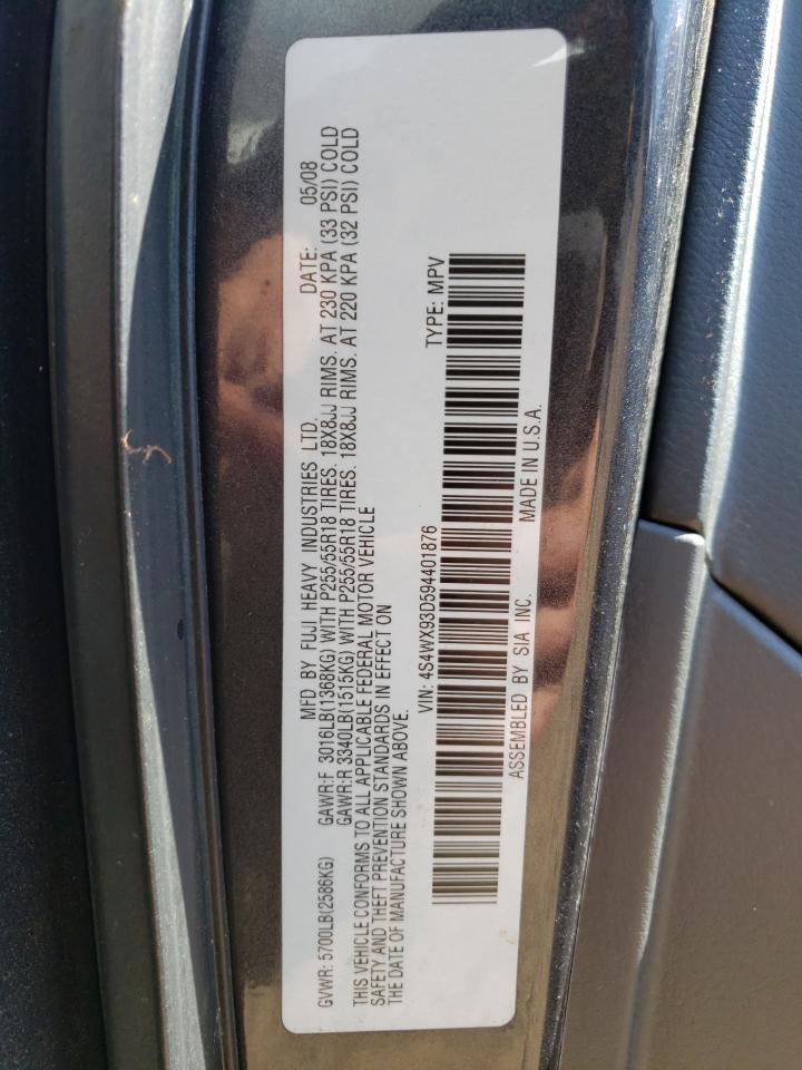 Photo 10 from auction – 2009 SUBARU TRIBECA LI with VIN 4S4WX93D594401876