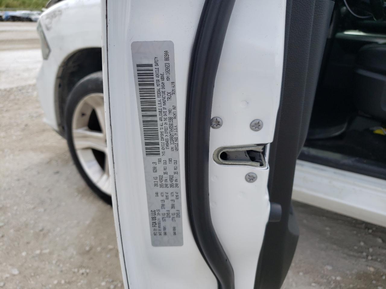 Photo 10 from auction – 2017 RAM 1500 SPORT with VIN 1C6RR6MT0HS561598