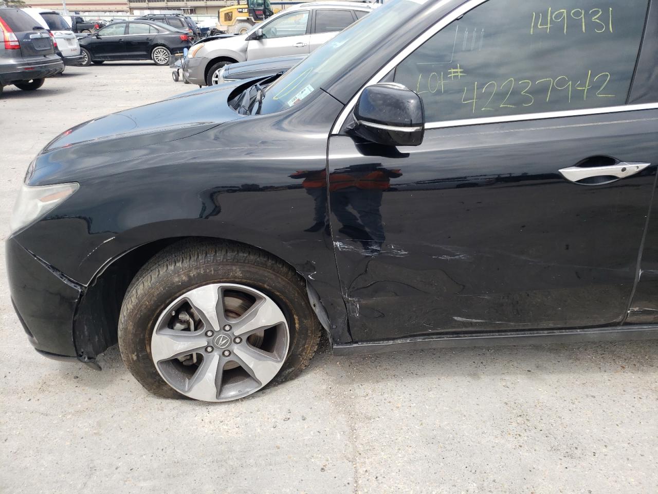 Photo 9 from auction – 2014 ACURA MDX with VIN 5FRYD3H21EB016682