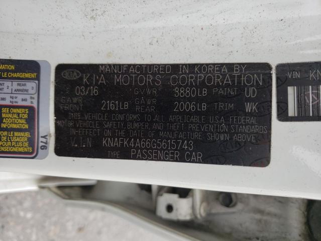 Photo 10 from auction – 2016 KIA FORTE LX with VIN KNAFK4A66G5615743