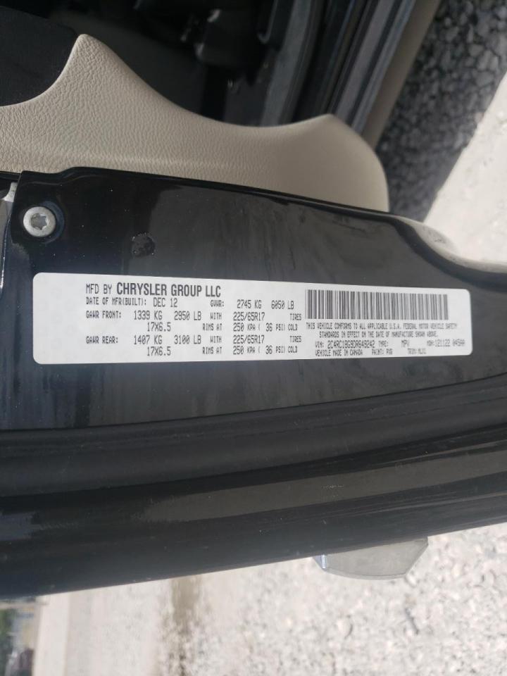 Photo 10 from auction – 2013 CHRYSLER TOWN & COU with VIN 2C4RC1BG9DR649242