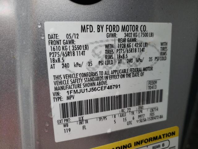 Photo 10 from auction – 2012 FORD EXPEDITION with VIN 1FMJU1J56CEF48791