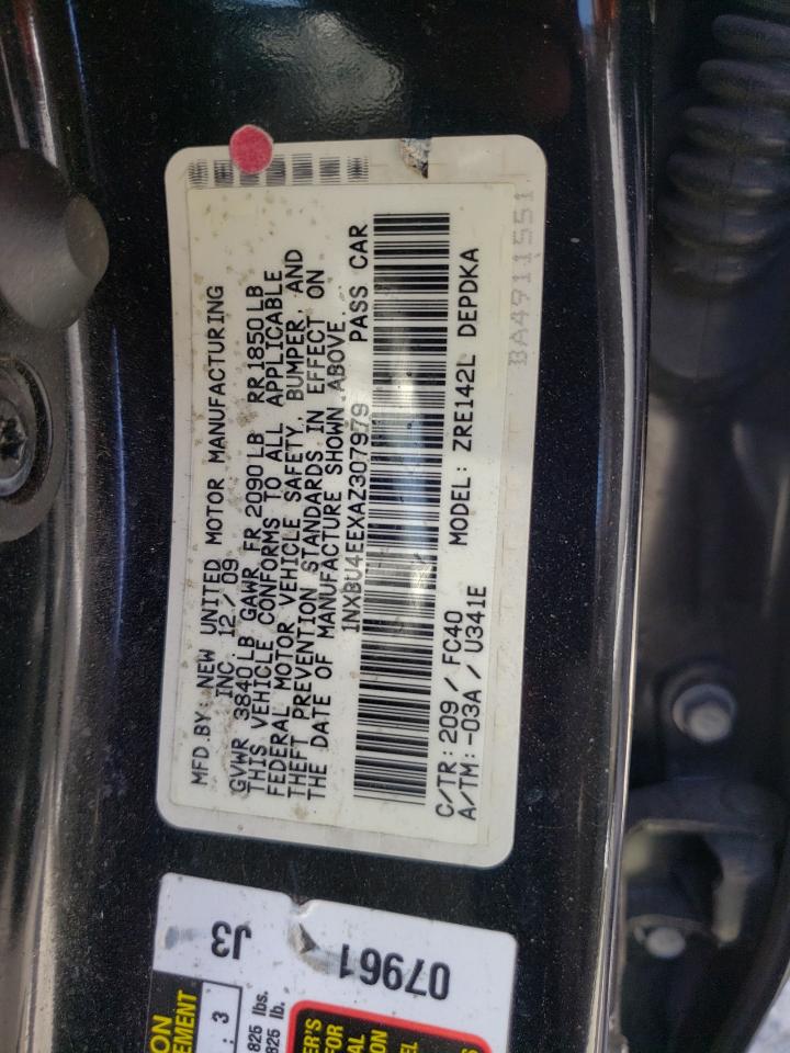 Photo 10 from auction – 2010 TOYOTA COROLLA BA with VIN 1NXBU4EEXAZ307979