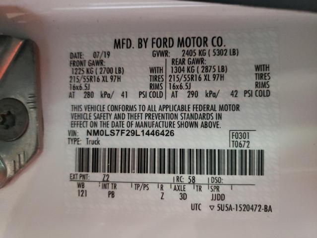 Photo 10 from auction – 2020 FORD TRANSIT CO with VIN NM0LS7F29L1446426
