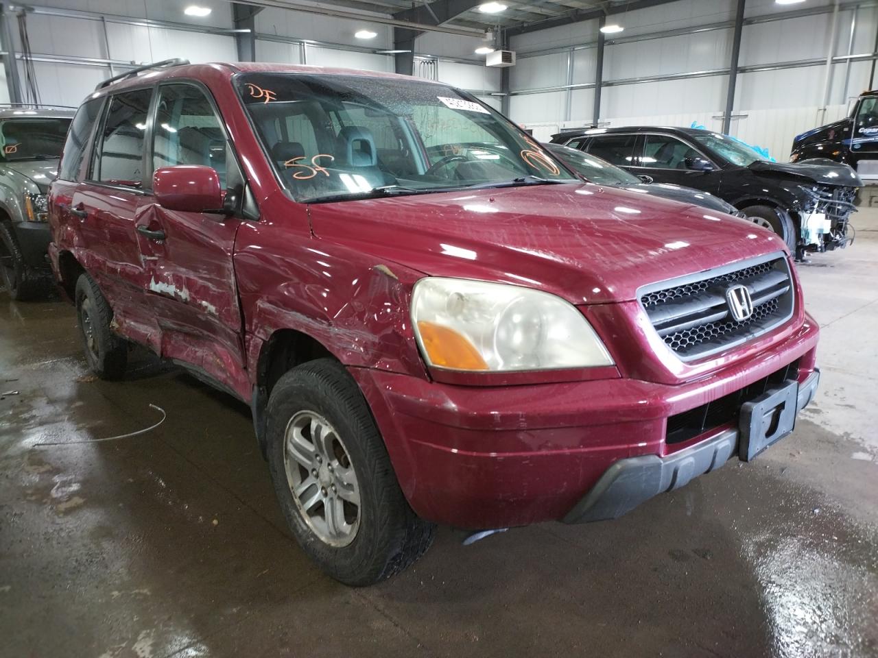 HONDA PILOT EXL 2003 with VIN 2HKYF18563H565514 - Photo from auction