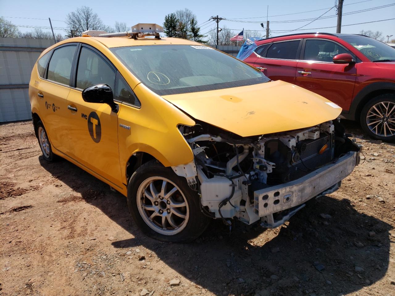 TOYOTA PRIUS V 2016 with VIN JTDZN3EU8GJ046797 - Photo from auction