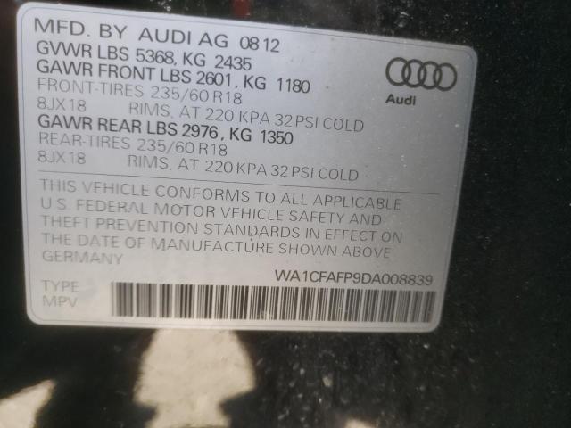 Photo 10 from auction – 2013 AUDI Q5 PREMIUM with VIN WA1CFAFP9DA008839