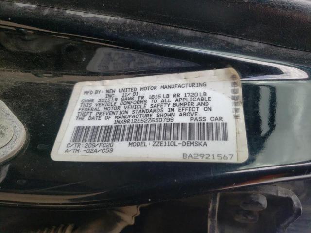 Photo 7 from auction – 2002 TOYOTA COROLLA CE with VIN 1NXBR12E52Z650799