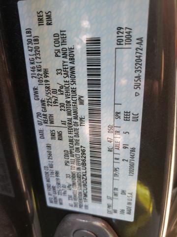 Photo 10 from auction – 2020 FORD ESCAPE TIT with VIN 1FMCU9DZXLUB62967