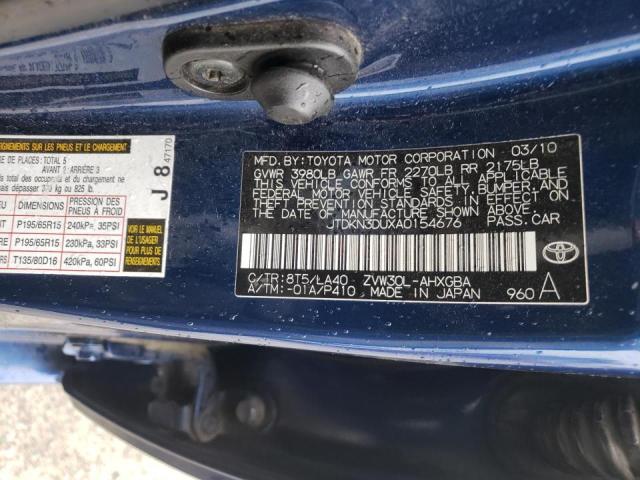 Photo 10 from auction – 2010 TOYOTA PRIUS with VIN JTDKN3DUXA0154676