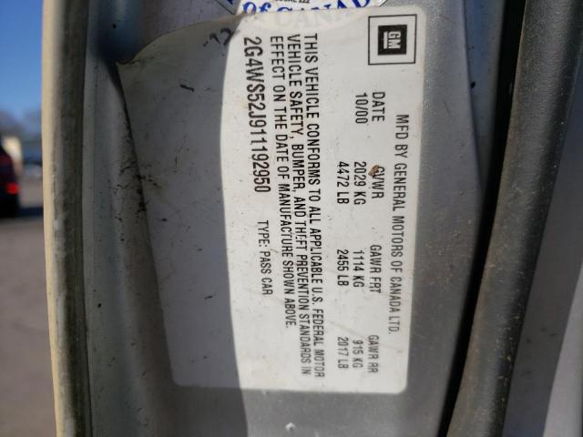 Photo 10 from auction – 2001 BUICK CENTURY with VIN 2G4WS52J911192950