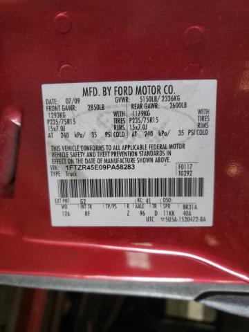 Photo 10 from auction – 2009 FORD RANGER with VIN 1FTZR45E09PA58283