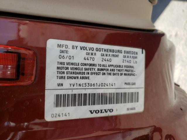 Photo 10 from auction – 2001 VOLVO C70 TURBO with VIN YV1NC53D61J024141