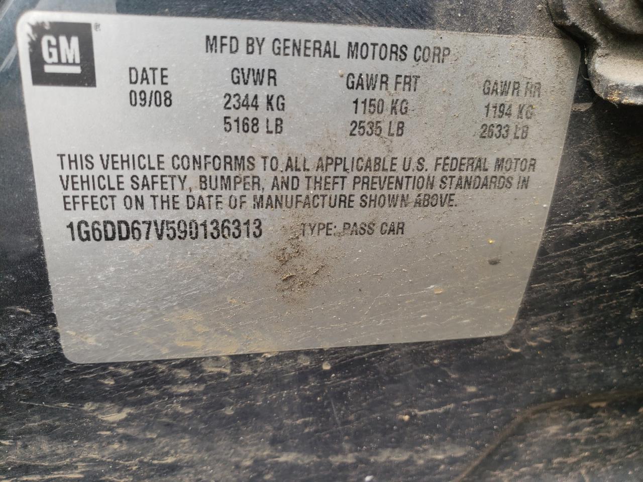 Photo 10 from auction – 2009 CADILLAC STS with VIN 1G6DD67V590136313
