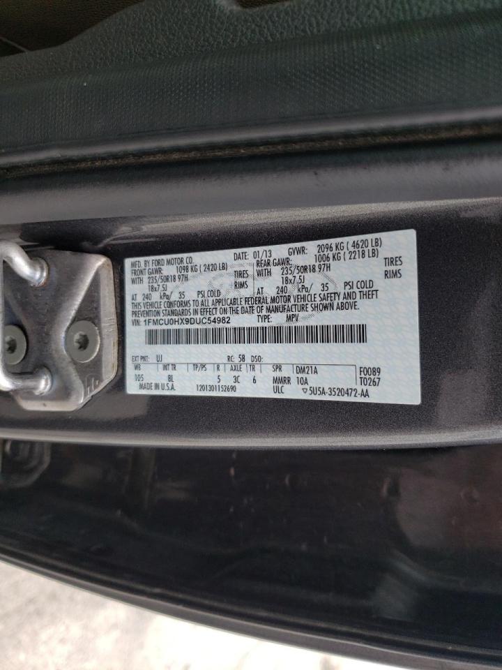 Photo 10 from auction – 2013 FORD ESCAPE SEL with VIN 1FMCU0HX9DUC54982