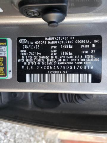 Photo 10 from auction – 2013 KIA OPTIMA LX with VIN 5XXGM4A79DG170819