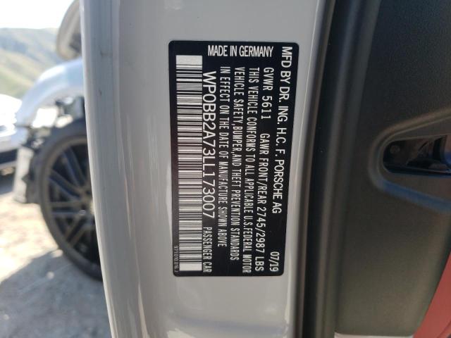 Photo 10 from auction – 2020 PORSCHE PANAMERA 4 with VIN WP0BB2A73LL173007