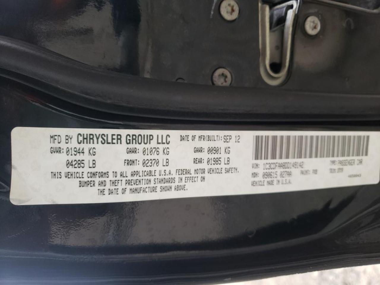 Photo 10 from auction – 2013 DODGE DART SE with VIN 1C3CDFAA8DD149142