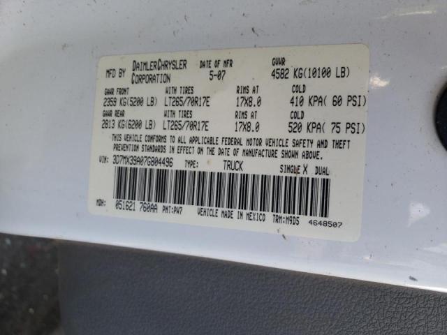 Photo 10 from auction – 2007 DODGE RAM 3500 with VIN 3D7MX39A07G804496