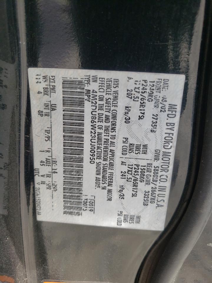 Photo 10 from auction – 2003 MERCURY MOUNTAINEE with VIN 4M2DU86W23UJ00950