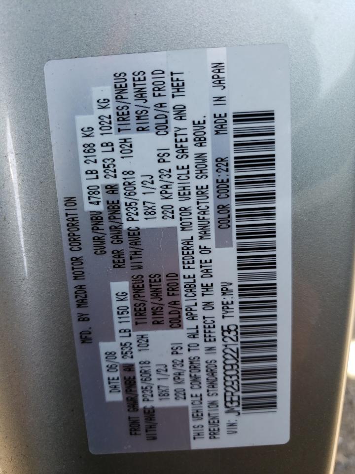 Photo 10 from auction – 2009 MAZDA CX-7 with VIN JM3ER293090221235
