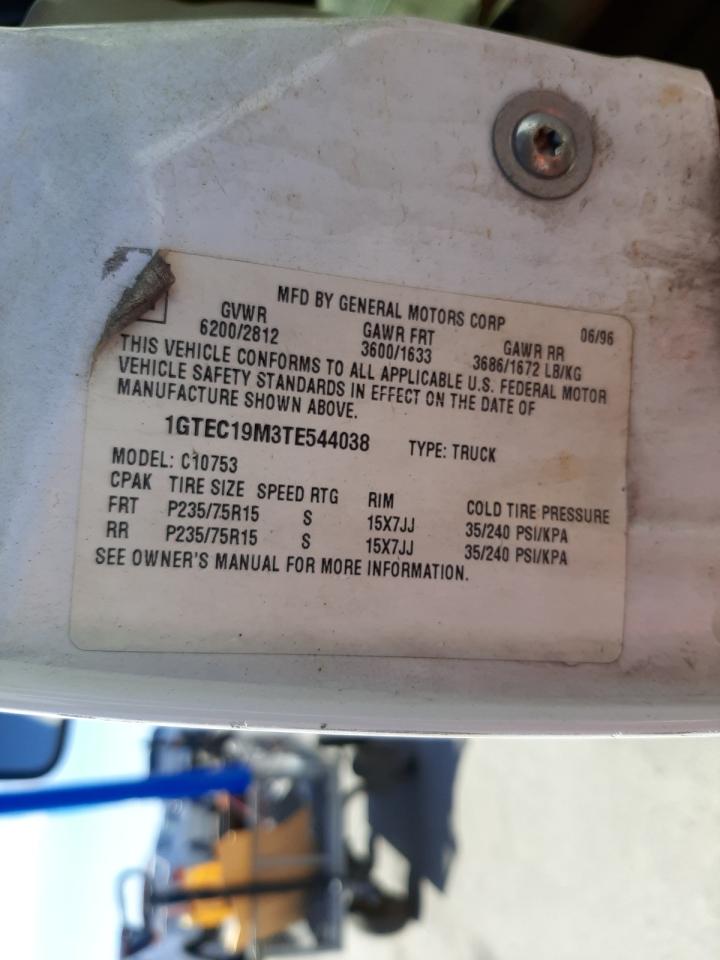 Photo 10 from auction – 1996 GMC SIERRA C15 with VIN 1GTEC19M3TE544038