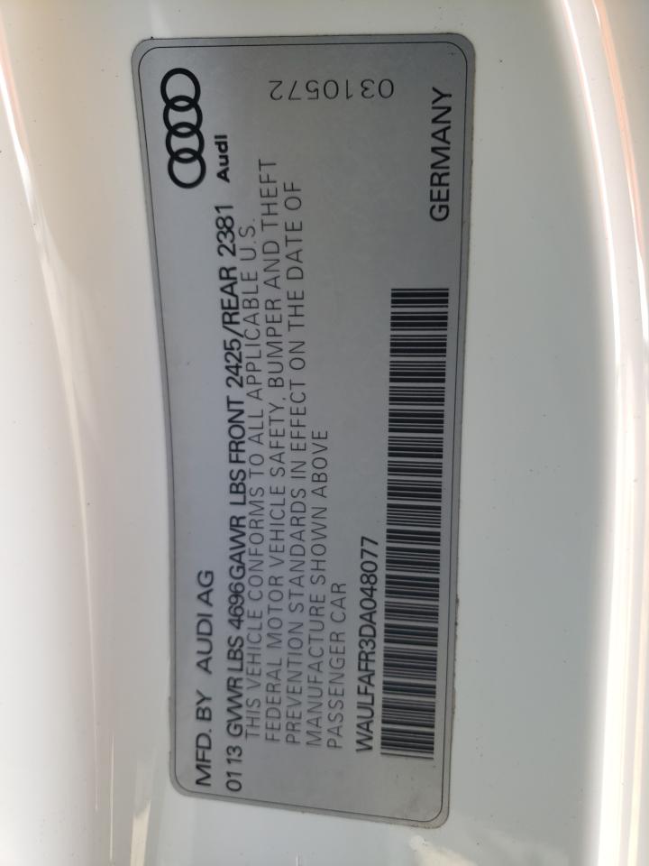 Photo 10 from auction – 2013 AUDI A5 with VIN WAULFAFR3DA048077