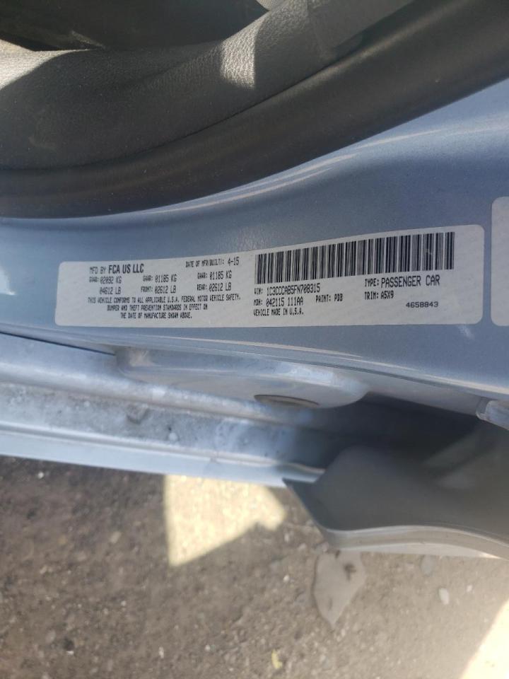 Photo 10 from auction – 2015 CHRYSLER 200 LIMITE with VIN 1C3CCCAB5FN708315