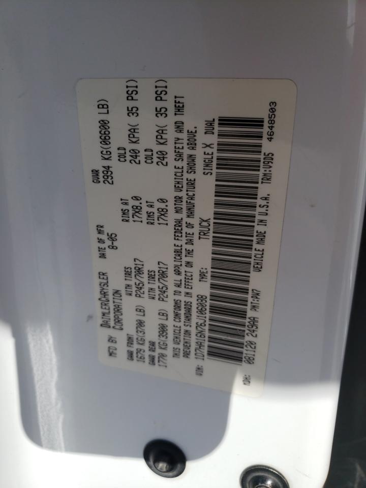 Photo 10 from auction – 2006 DODGE RAM 1500 S with VIN 1D7HA16N76J106088