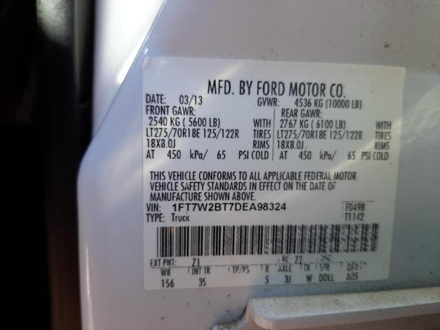 Photo 10 from auction – 2013 FORD F250 with VIN 1FT7W2BT7DEA98324